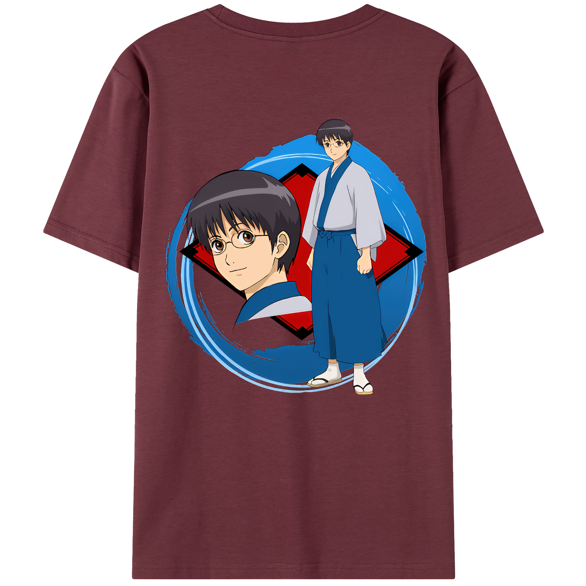 （画像用） ぎんたま 坂田銀時（さかたぎんとき） 神楽 志村新八（しむら しんぱち） GINTAMA Sakata Gintoki Kagura Shimura Shinpachi 綿100％半袖Tシャツ（背面プリント）